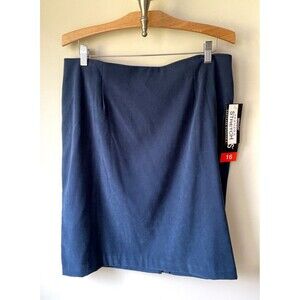 Briggs New York Size 16 Teal Blue Microfiber Skirt NWT